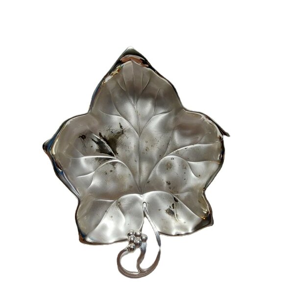 VTG Ikora WMF Silverplate Leaf Footed Candy Trinket Dish Germany Unused w/box - Picture 2 of 6